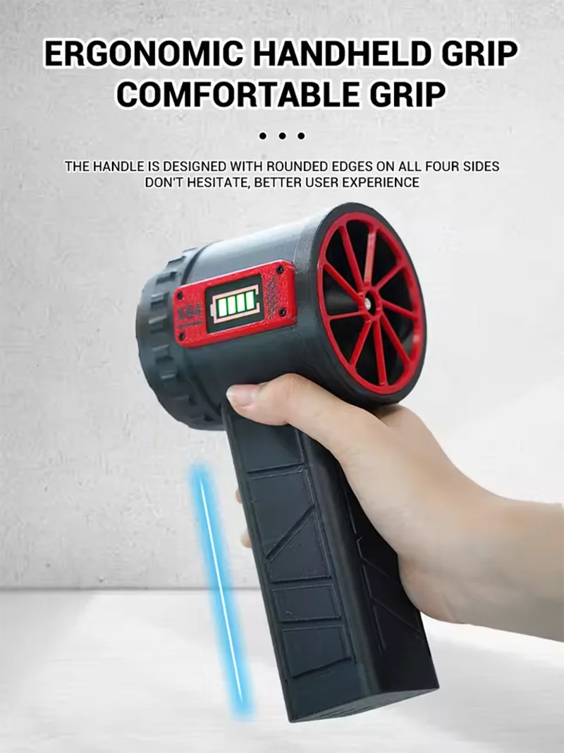 X64 Mini Turbo Fan Thrust 1500G Wind Speed 240km/h Car Violent Blower Handheld Turbo Jet Fan Brushless Motor High Power Duct Fan