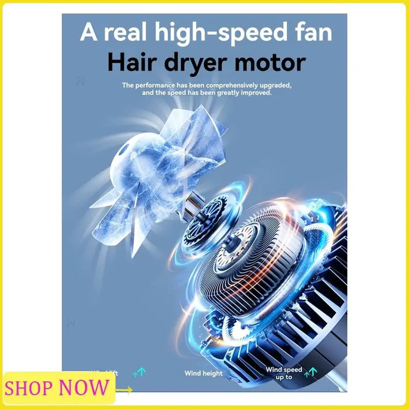 Outdoor Hanging Neck Fan Hanging Neck Fan Strong Wind Withpower Bank LED Lighting Forsports Outdoor Working