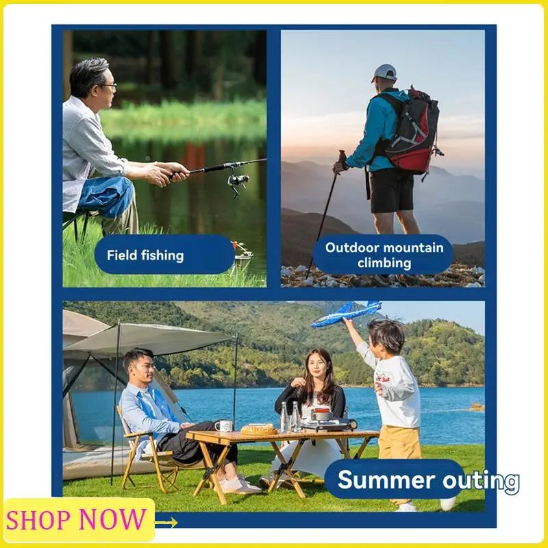 Outdoor Hanging Neck Fan Hanging Neck Fan Strong Wind Withpower Bank LED Lighting Forsports Outdoor Working