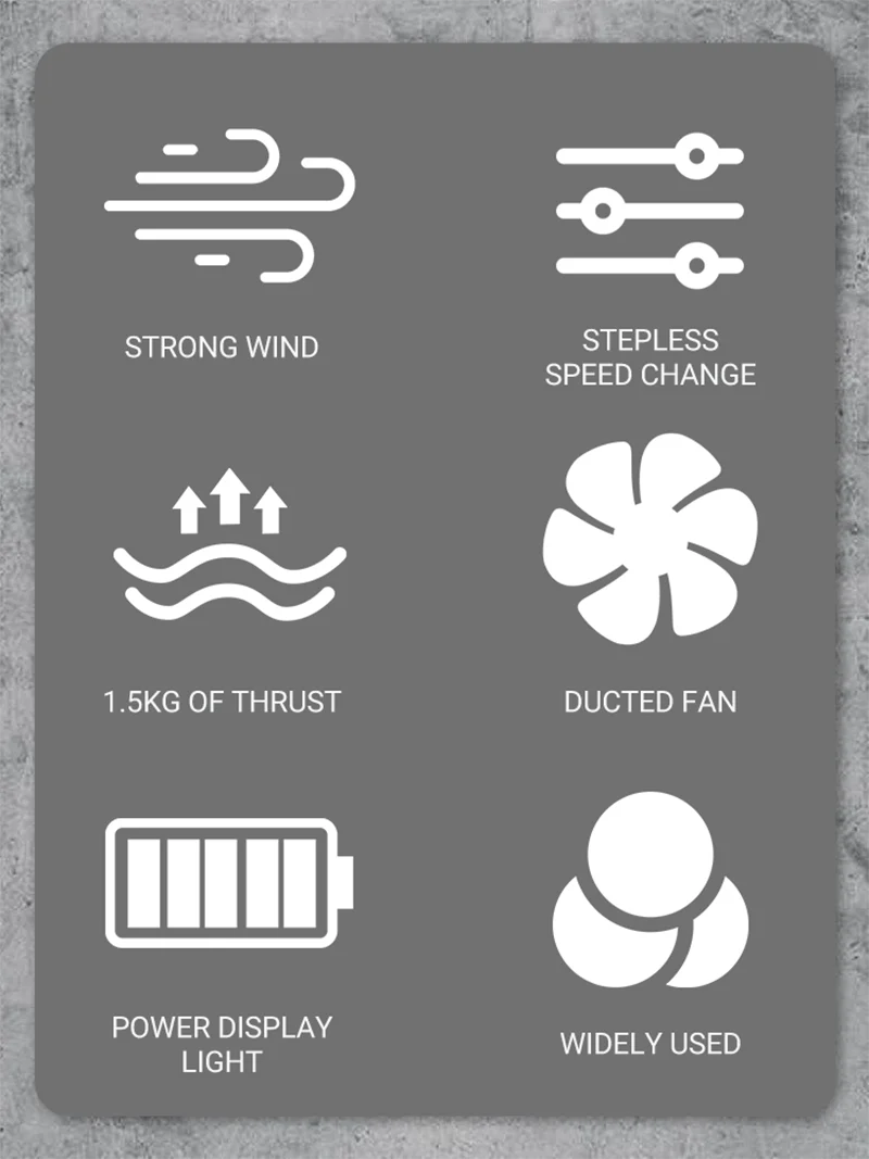 X64 Mini Turbo Fan Thrust 1500G Wind Speed 240km/h Car Violent Blower Handheld Turbo Jet Fan Brushless Motor High Power Duct Fan